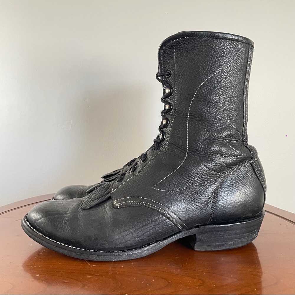 Vintage Oakland Shoe Shop Heritage Lacer Kiltie Cowboy Boot | US 10.5